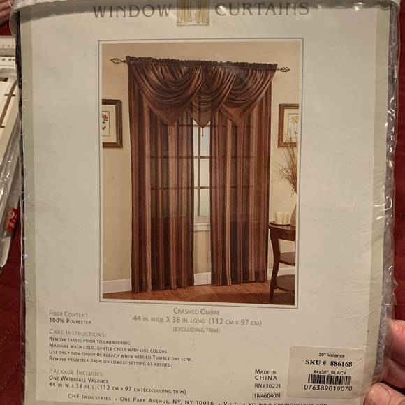 NIP - Window sheers - Crashed Ombre black, dark grey, medium gray to light gray - Picture 5 of 7